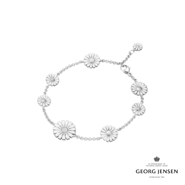 Georg Jensen 喬治傑生 DAISY 手鏈(純銀 白瓷琺瑯 手鏈)