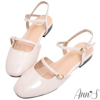 【Ann’S】魔法版型寬楦!友善拇指外翻漆皮瑪莉珍平底鞋(米白)