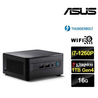 【ASUS 華碩】NUC i7十二核{光影中校III} 迷你電腦(i7-1260P/16G/1TB M.2)