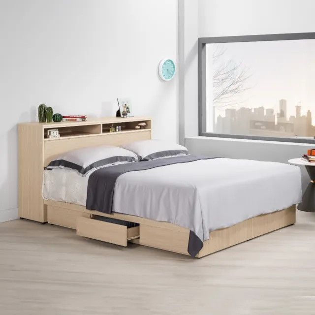 【MUNA 家居】A504型艾維斯5尺被櫥式雙人床頭底組(雙人床 床架 床台)