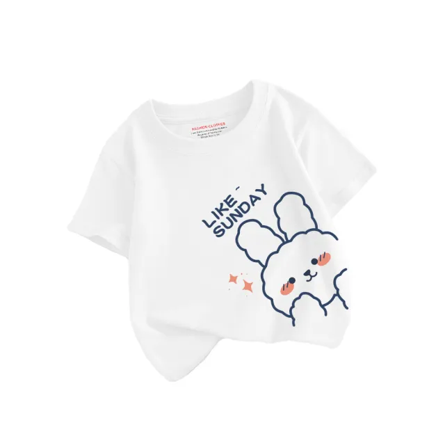 【Baby 童衣】女童短袖上衣 女寶寶可愛印花上衣 圓領短袖T-shirt 89033(童裝)