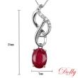 【DOLLY】1克拉 14K金緬甸紅寶石鑽石項鍊