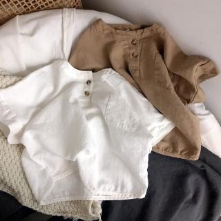 【Baby 童衣】兒童素色簡約寬鬆上衣 男女童夏季棉麻上衣 89065(共２色)