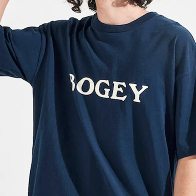 【Munsingwear】企鵝牌 男女款藏青色BOGEY MAN系列純棉美式休閒印花圓領T-Shirt  MGTP2C04