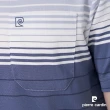 【pierre cardin 皮爾卡登】網路獨家 男款 Hi Cool彈力吸濕排汗定位條紋短袖POLO衫-灰藍色(7247267-98)