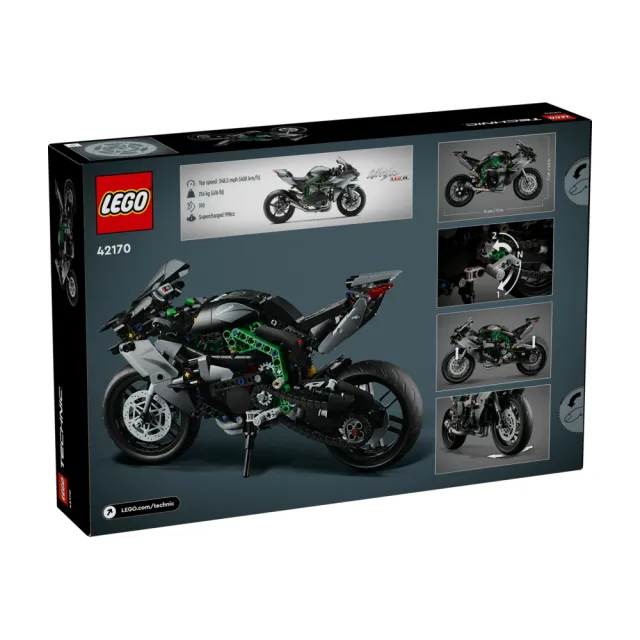 【LEGO 樂高】科技系列 42170 Kawasaki Ninja H2R Motorcycle(川崎重機 模型)
