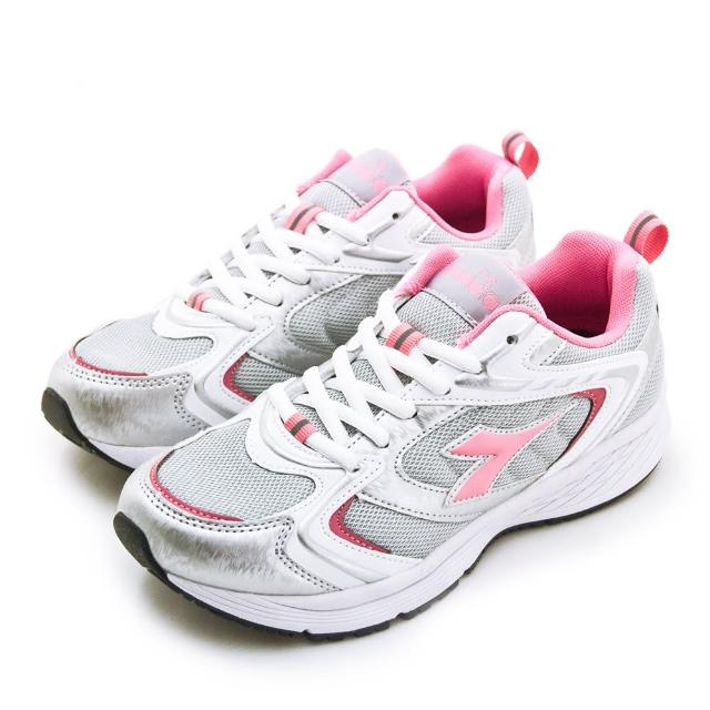 【DIADORA】女 迪亞多那 專業輕量復古慢跑鞋 E楦反光系列(灰粉白 33673)