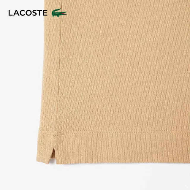 【LACOSTE】男裝-經典巴黎商務短袖Polo衫(卡其色)