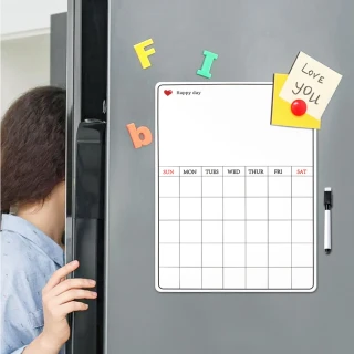 【E.dot】磁吸式冰箱軟白板月曆貼/備忘欄(附擦寫筆)