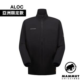 【Mammut 長毛象官方直營】Comfort Jacket AF Men 日系彈性防潑水軟殼外套 黑色 男款 #1011-02410