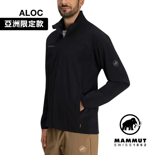 【Mammut 長毛象】Comfort Jacket AF Men 日系彈性防潑水軟殼外套 黑色 男款 #1011-02410