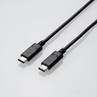 【ELECOM】USB 2.0 Type-C雙頭認證規格傳輸充電線(1.5m黑)