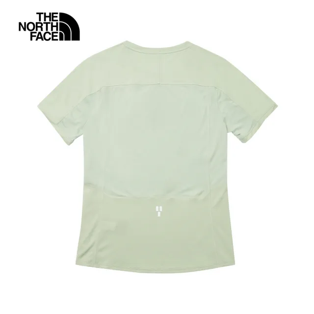【The North Face 官方旗艦】北面女款綠色吸濕排汗舒適透氣休閒短袖T恤｜83SUI0G