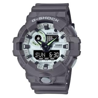 【CASIO 卡西歐】G-SHOCK 暗影夜光 酷炫神秘 大錶徑 雙顯系列 GA-700HD-8A 53.4mm