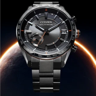 【CITIZEN 星辰】GPS 廣告款 衛星 對時電波 鈦金屬金屬手錶-43.5mm(CC3085-51E)