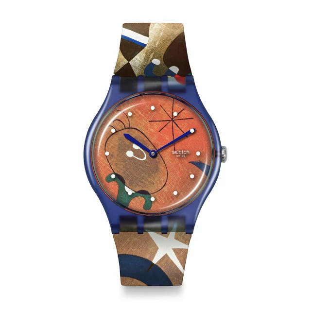 SWATCH New Gent 原創系列手錶 MIRO S WOMEN & BIRD IN THE MOONLIGHT 男錶 女錶 手錶 瑞士錶 錶(41mm)