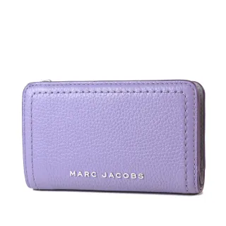 【MARC JACOBS 馬克賈伯】荔枝紋皮革釦式中夾-紫色