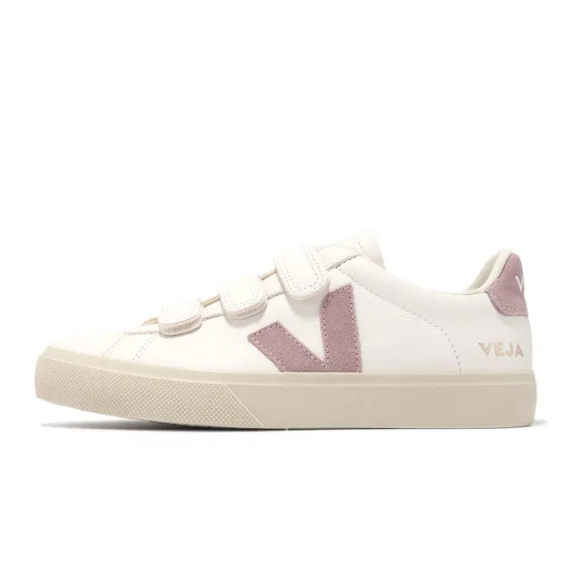 【VEJA】休閒鞋 Recife Logo Chromefree Leather 女鞋 白粉 魔鬼氈 經典小白鞋(RC0502931A)