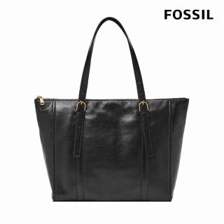 【FOSSIL 官方旗艦館】Carlie 真皮托特包-黑色 ZB1773001