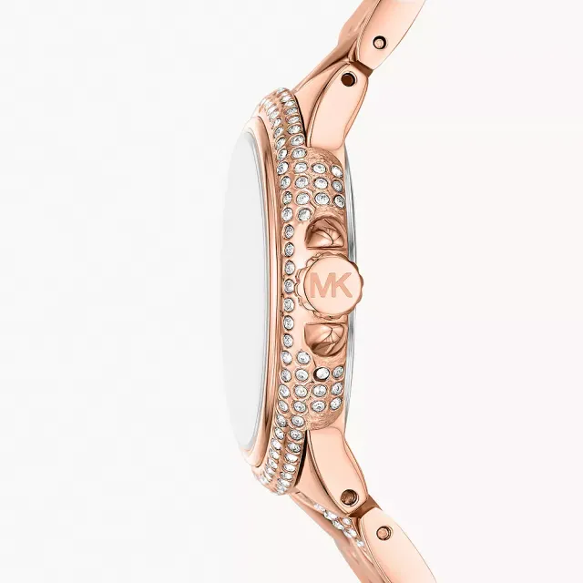 【Michael Kors】MK Camille 羅馬菱格紋晶鑽女錶-33mm 520送禮 禮物(MK4810)