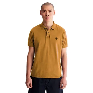 【Timberland】男款小麥色休閒短袖Polo衫(A6R29P47)