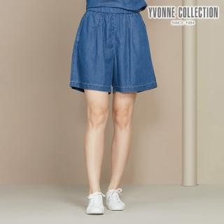 【YVONNE 以旺傢飾】天絲牛仔光澤短褲(藍)