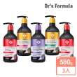 【Dr’s Formula 台塑生醫】三代洗髮精580gx3入(控油抗屑/髮根清爽/溫潤舒活/髮根潤澤/控油激涼)