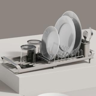 【丹丹有品】免組裝伸縮式碗盤收納瀝水架(瀝水架 碗盤收納 碟架 碗架 碗碟架 碗盤收納架 餐具收納架)