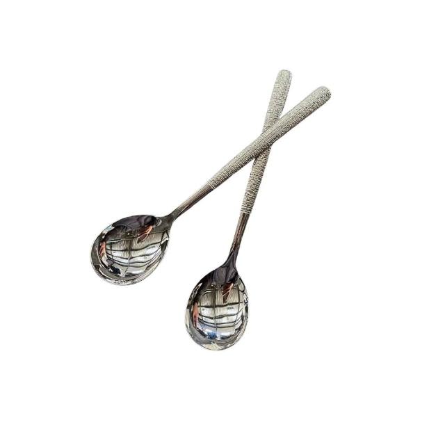 【瑞典廚房】304不鏽鋼 湯匙 西餐匙 甜點匙 冰沙匙(長21.2CM 兩入組 餐具)