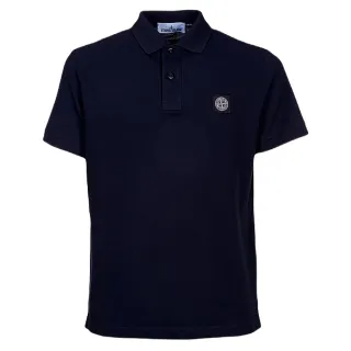 【Stone Island】品牌LOGO 短袖POLO衫-深藍色(S號、M號、L號、XL號)