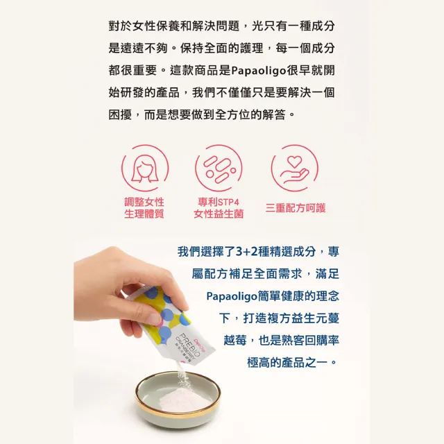 【PaPa-Oligo 糖老爹】益生元蔓越莓粉 4gX21入/盒(專利女性私密處益生菌 原廠公司貨)