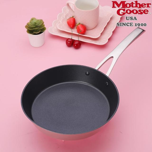 【美國MotherGoose 鵝媽媽】FancyPan 粉品IH導磁不沾平底鍋26cm