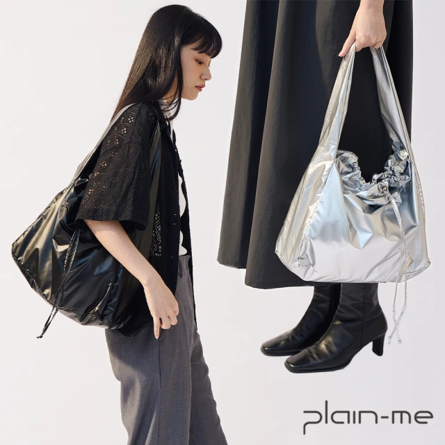 plain-me SAAKO 金屬光感束口托特包 SAA3009-241(女款 共2色 肩背包 女包 手提包)