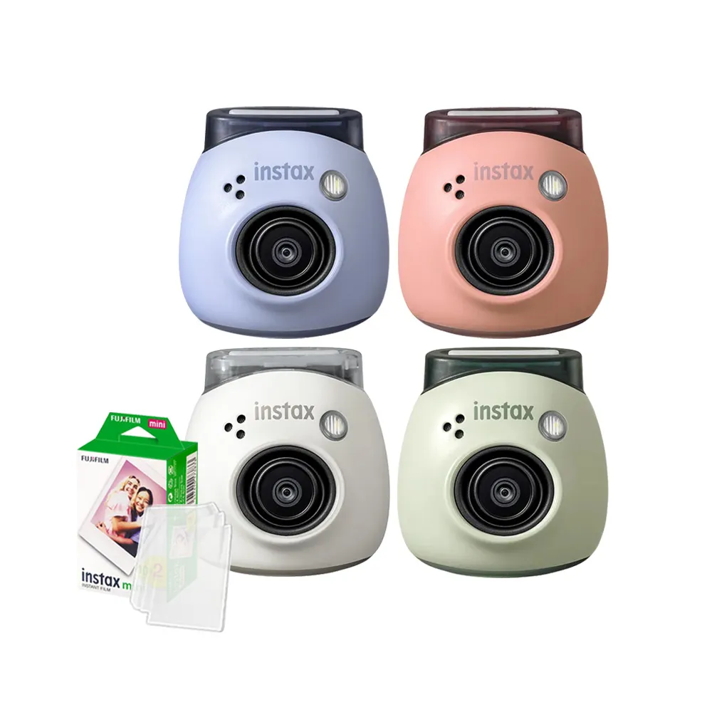 【FUJIFILM 富士】instax Pal 掌上型迷你相機 公司貨(20張底片透明保護套20入組合)