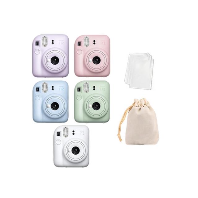 【FUJIFILM 富士軟片】instax mini 12 拍立得相機 原廠公司貨(送束口袋+底片透明保護套20入)
