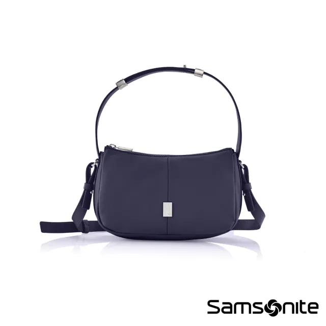 【Samsonite 新秀麗】UP-LINE 時尚優雅輕量尼龍女性背提兩用新月型斜肩包(多色可選)