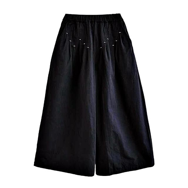 【巴黎精品】現貨+預購 休閒褲寬管長褲(復古修身九分褲寬鬆女褲子2色a1eb27)