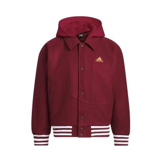 【adidas 愛迪達】cm top wv jkt cny 男 連帽 外套 運動 休閒 新年 龍年 寬鬆 酒紅(it0210)