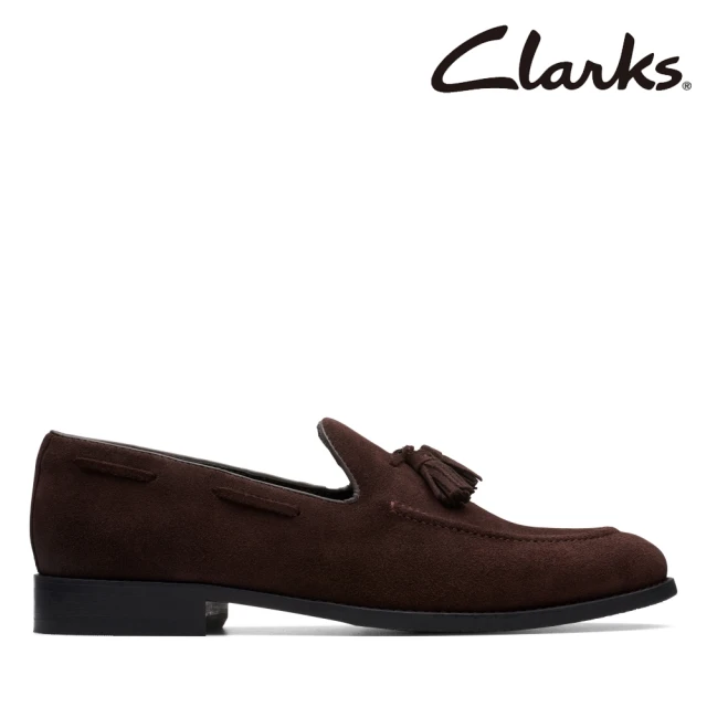 【Clarks】男鞋 Craft Arlo Trim 優質麂皮經典流蘇樂福鞋(CLM76136D)
