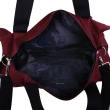 【Tommy Hilfiger】大旗標標誌棉質兩用大旅行袋(暗紅)