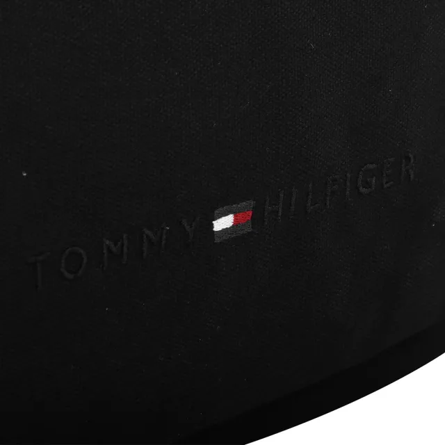【Tommy Hilfiger】小旗標logo帆布手提後背包(黑)