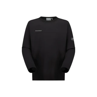 【Mammut 長毛象】Comfort Crew Neck AF Men 日系彈性防潑水休閒上衣 黑色 男款 #1011-02400