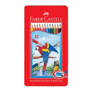 【Faber-Castell】德國輝柏 12色鐵盒水性色鉛筆 115913 全新公司貨(禮物 美術 繪畫 開學)