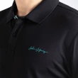 【JOHN HENRY】logo刺繡短袖Polo衫-黑色