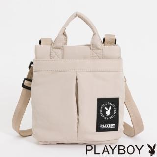 【PLAYBOY】迷你小提袋可斜背 Friends系列(米色)