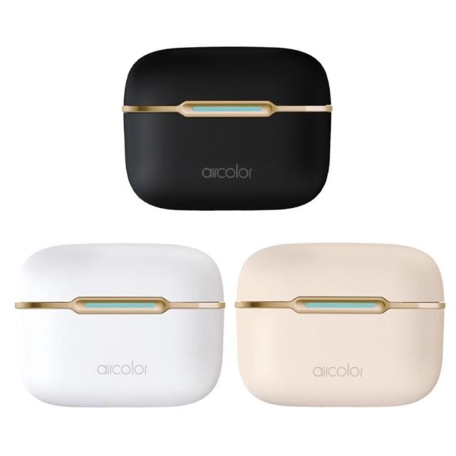 aircolor Pure Air AC-2301 輕巧藍芽入耳式耳機，單耳僅5g，搭配充電倉總重31g，適合電競遊戲與日常使用。支援Android、iOS、Windows、MAC等系統，內建麥克風與TYPE-C充電，顏色選擇尊爵黑、杏奶色、冰川白。中國製造，六個月保固，NCC認證CCAP23LP2600T2，輕鬆連線藍芽，享受無線自由。