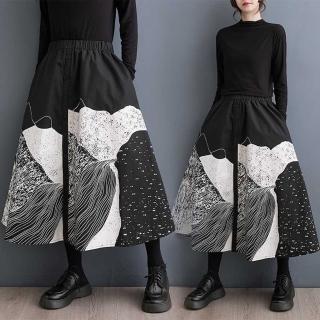 【巴黎精品】現貨+預購 女半身裙A字裙網紗裙長裙百褶裙子大碼洋裝休閒大尺碼女裝(寬鬆拼色印花修身a1eb10)