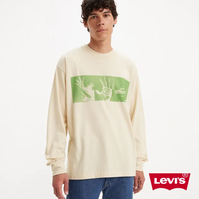 【LEVIS 官方旗艦】Skateboarding™滑板系列 男款 舒適涼爽寬鬆長袖圖案 Tee 熱賣單品 A1006-0012