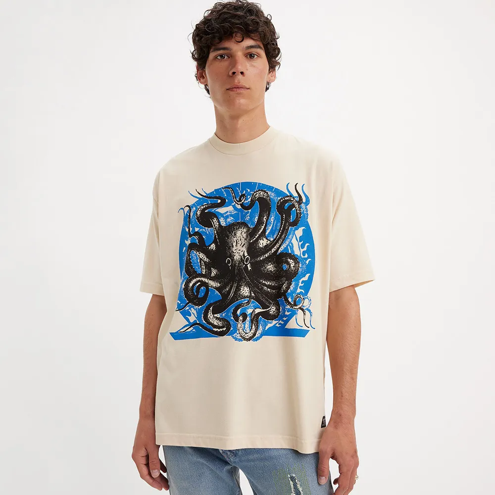 【LEVIS 官方旗艦】Skateboarding™滑板系列 男款 舒適涼爽寬鬆短袖圖案 Tee 人氣新品 A1005-0020