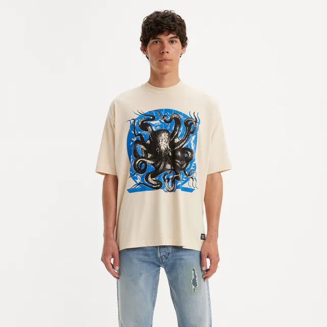 【LEVIS 官方旗艦】Skateboarding™滑板系列 男款 舒適涼爽寬鬆短袖圖案 Tee 人氣新品 A1005-0020